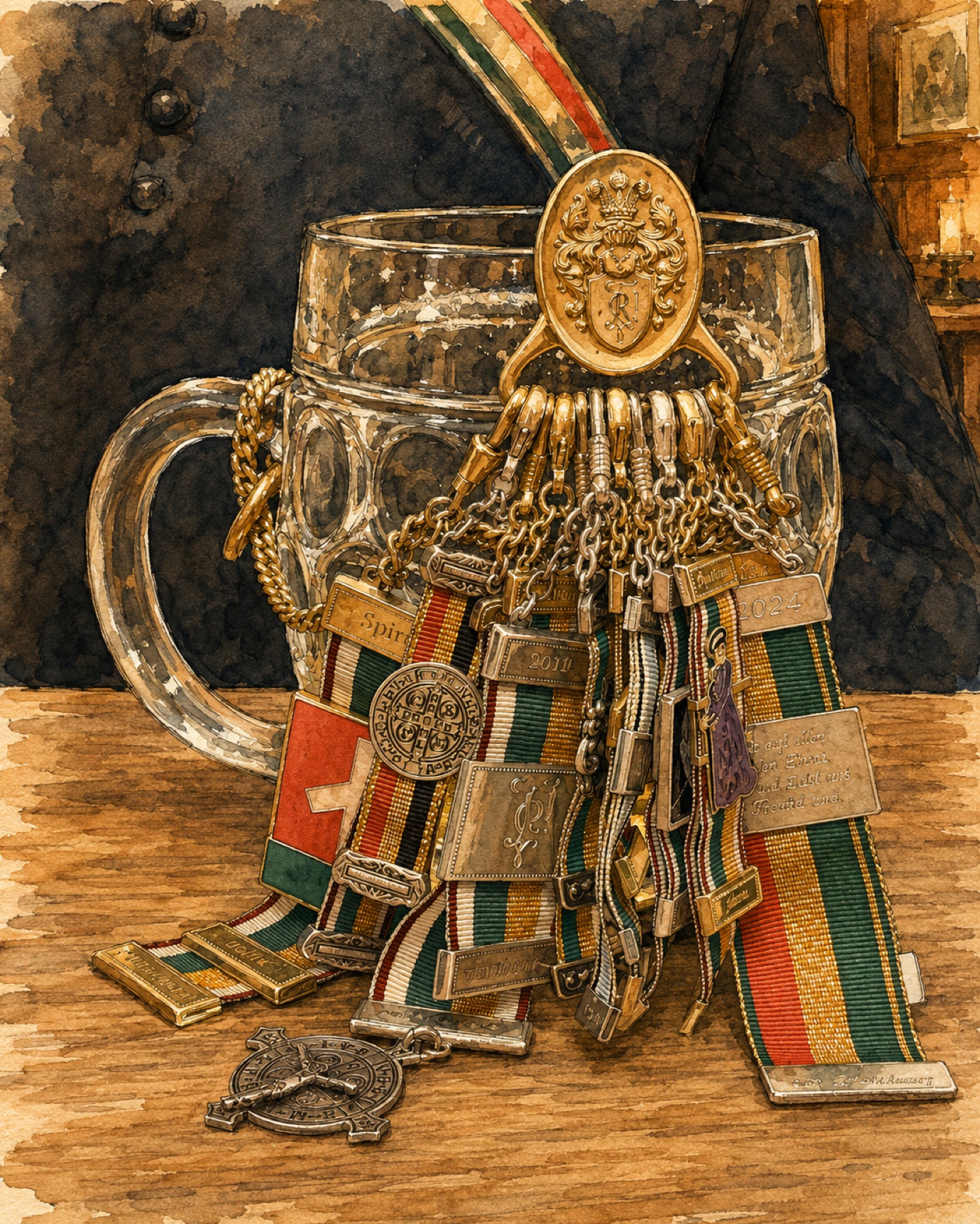 Couleurstudentischer Krug — Tradition der Udonia